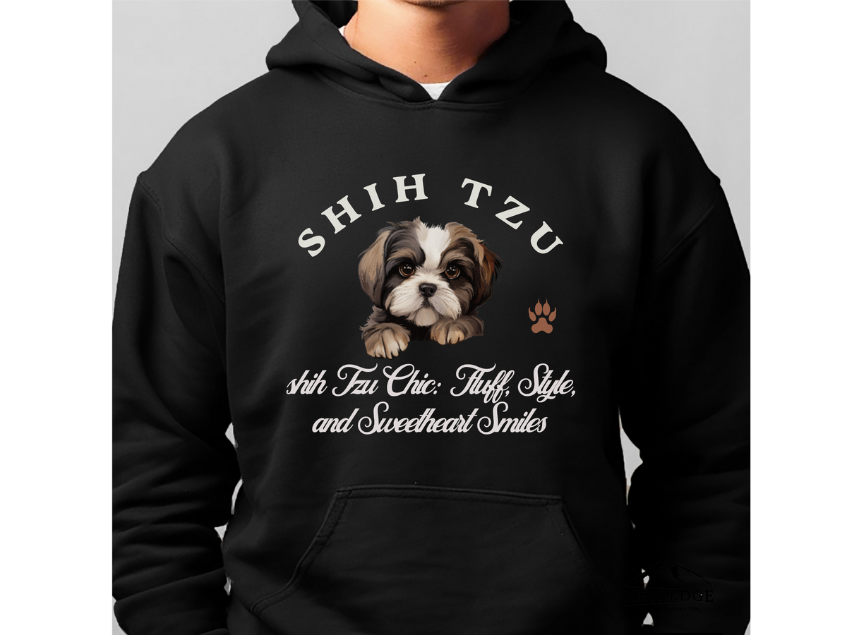Shih Tzu Dog Hoodie – "Shih Tzu Chic: Fluff, Style, and Sweetheart Smiles" | Unisex Cozy & Stylish Hoodie for Small Dogs
