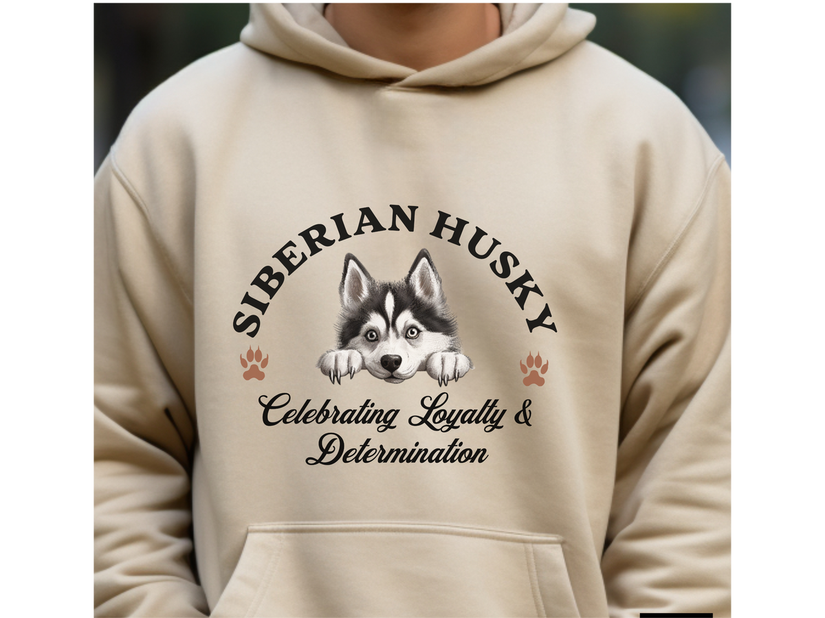 Siberian Husky Dog Hoodie – "Celebrating Loyalty & Determination" | Unisex Cozy Hoodie for Strong, Stylish Dogs