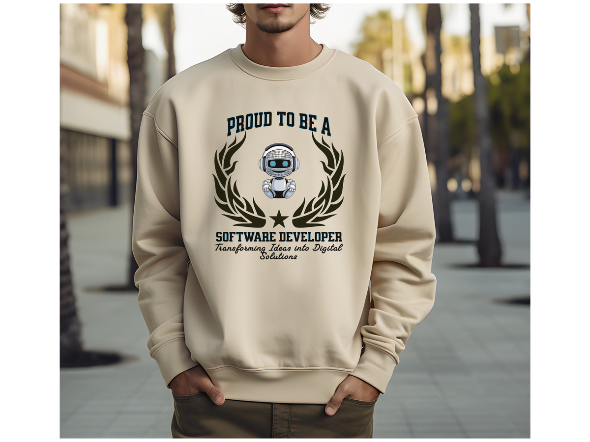Proud to Be a Software Developer Sweatshirt – Unisex Coder Crewneck for Tech Innovators