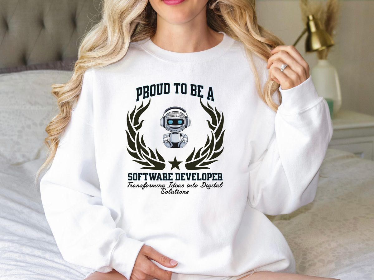 Proud to Be a Software Developer Sweatshirt – Unisex Coder Crewneck for Tech Innovators