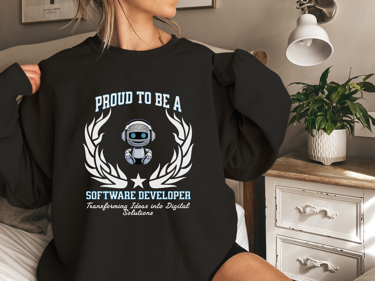 Proud to Be a Software Developer Sweatshirt – Unisex Coder Crewneck for Tech Innovators
