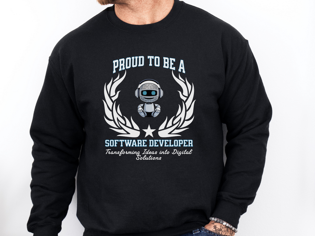 Proud to Be a Software Developer Sweatshirt – Unisex Coder Crewneck for Tech Innovators