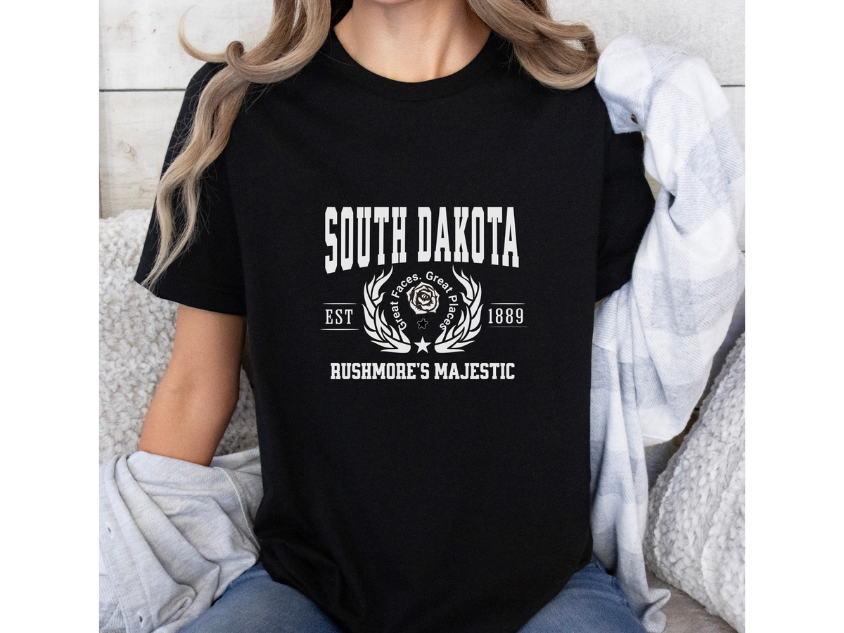 South Dakota State Legacy T-Shirt – Rushmore’s Majestic View | Unisex Great Plains Pride Tee