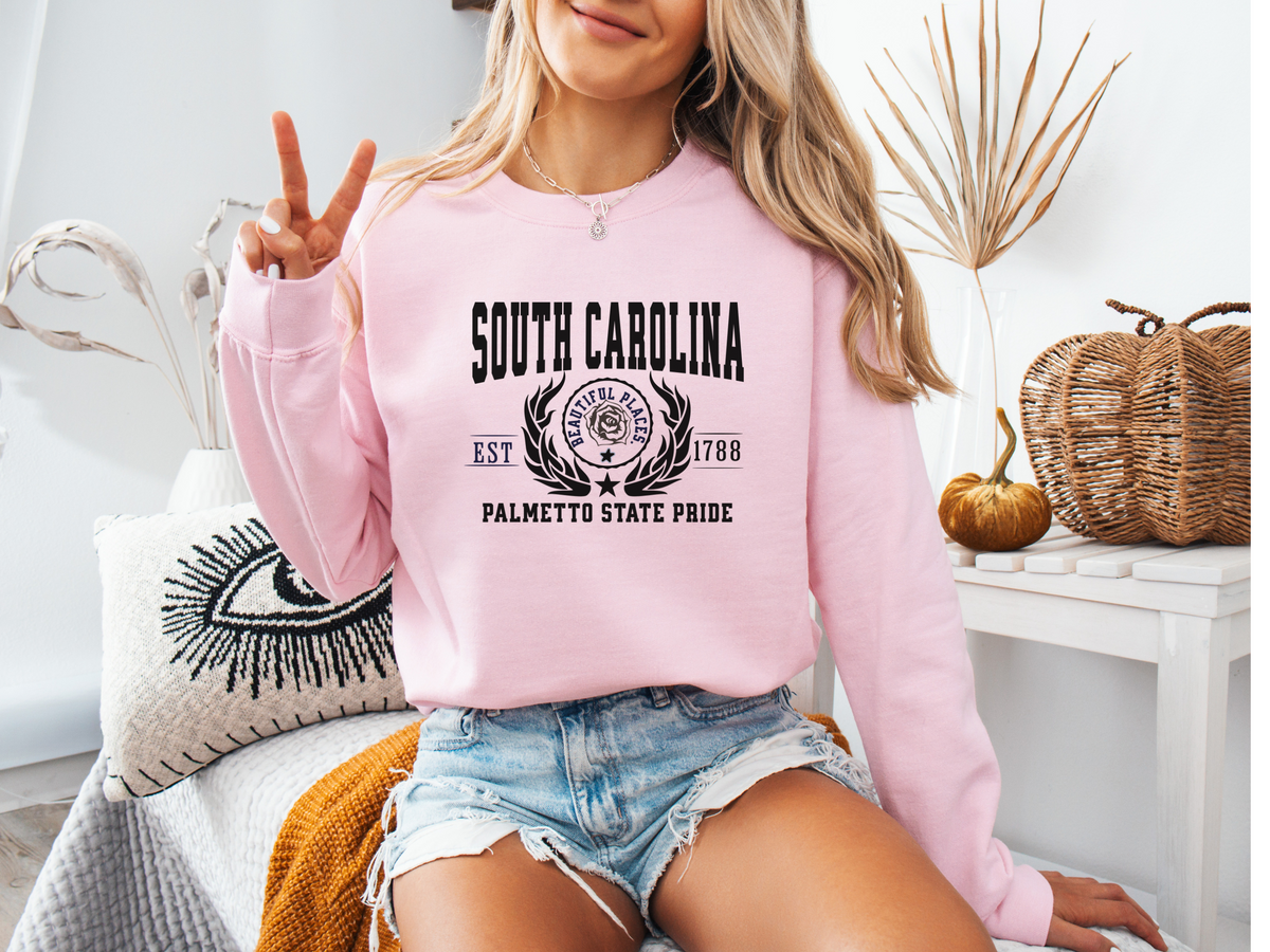 South Carolina State Legacy Unisex Sweatshirt – "Palmetto State Pride" Cozy Pullover for Southern Comfort & Heritage