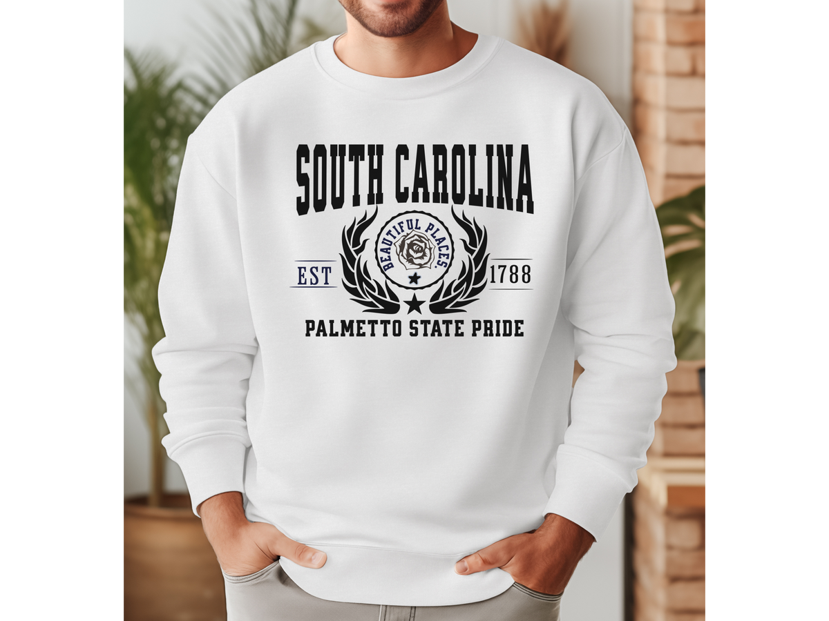 South Carolina State Legacy Unisex Sweatshirt – "Palmetto State Pride" Cozy Pullover for Southern Comfort & Heritage