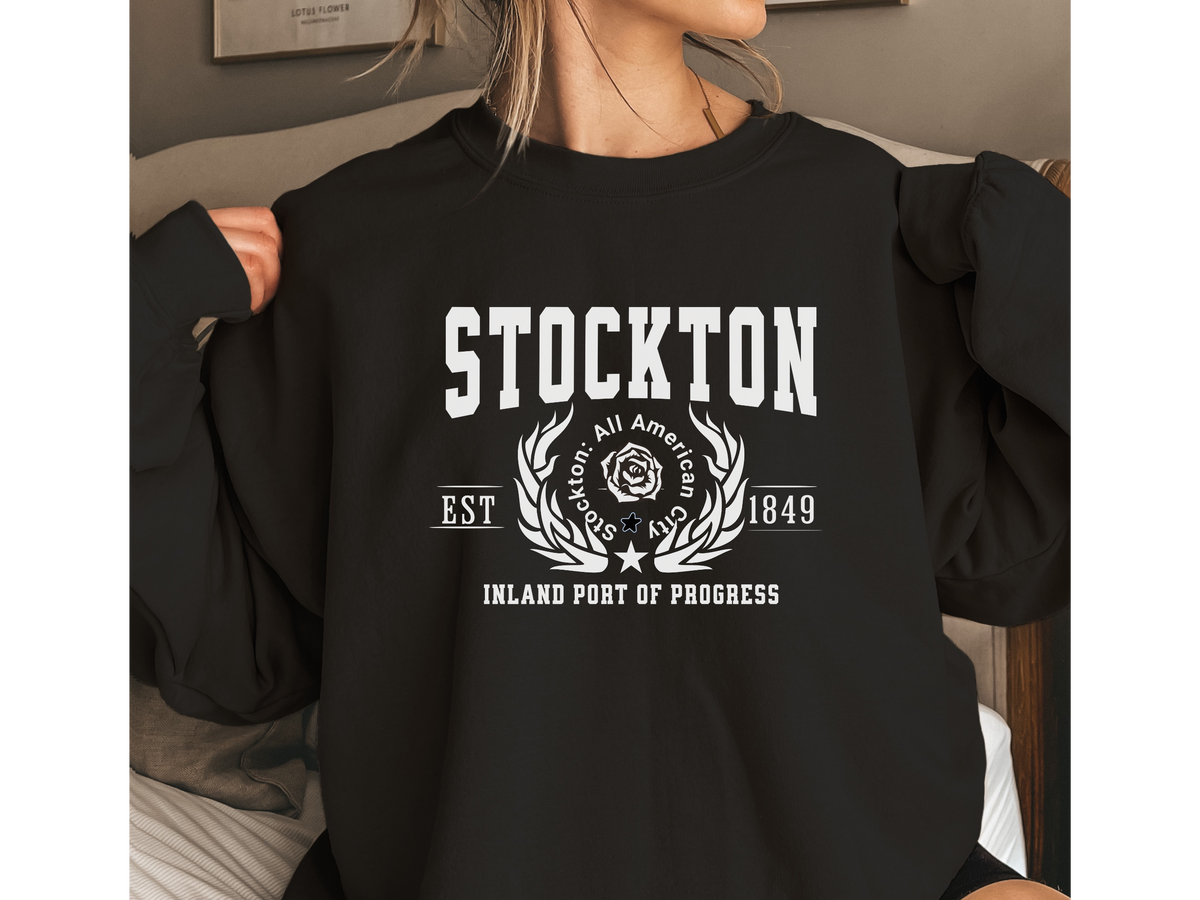 Stockton Legacy Unisex Sweatshirt "Inland Port of Progress" Vintage California City Style
