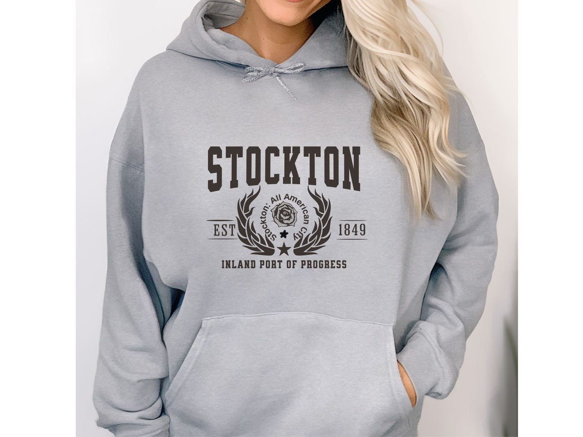 Stockton Legacy Hoodie "Inland Port of Progress" California City Pride Unisex Sweatshirt