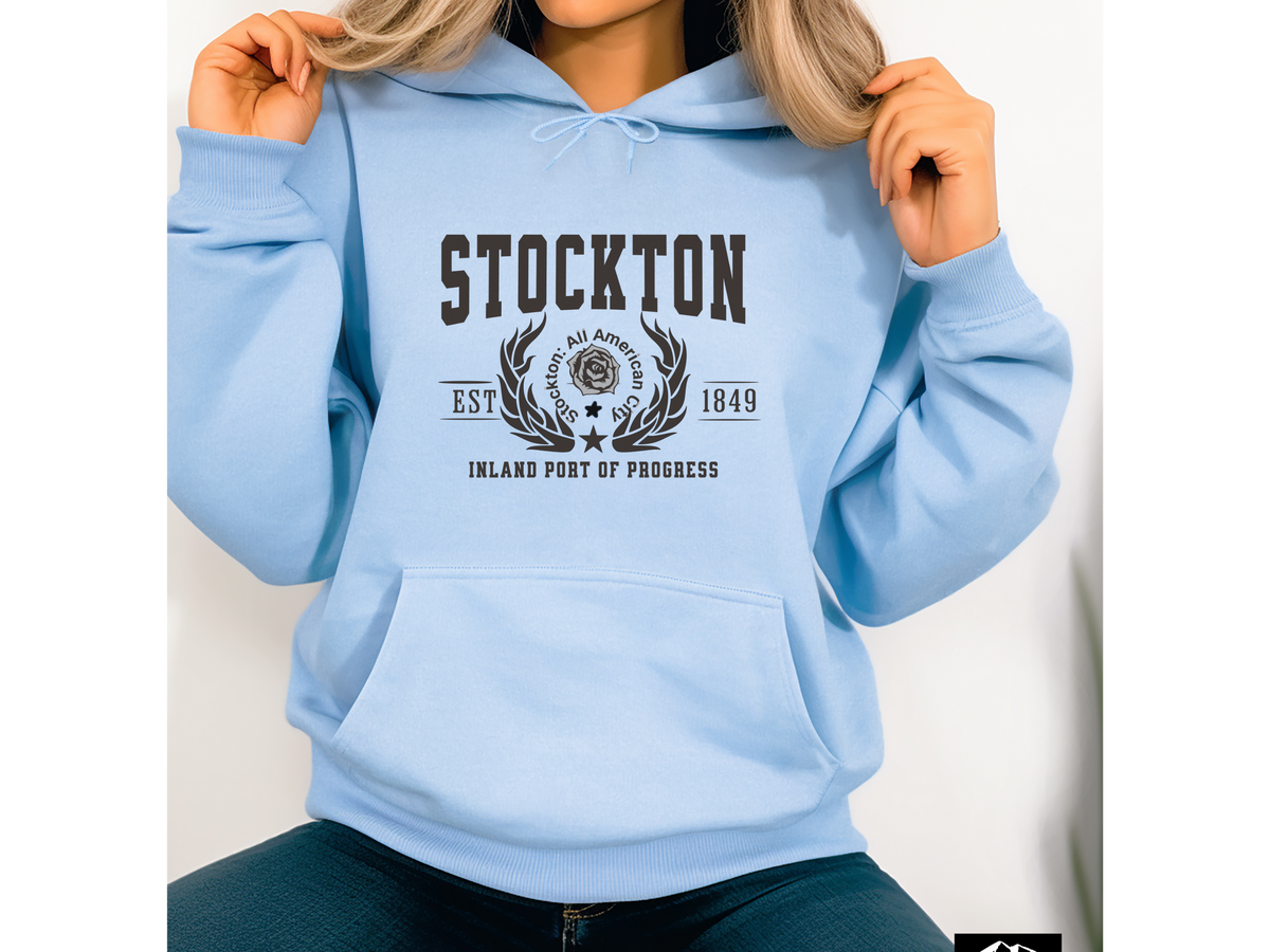 Stockton Legacy Hoodie "Inland Port of Progress" California City Pride Unisex Sweatshirt