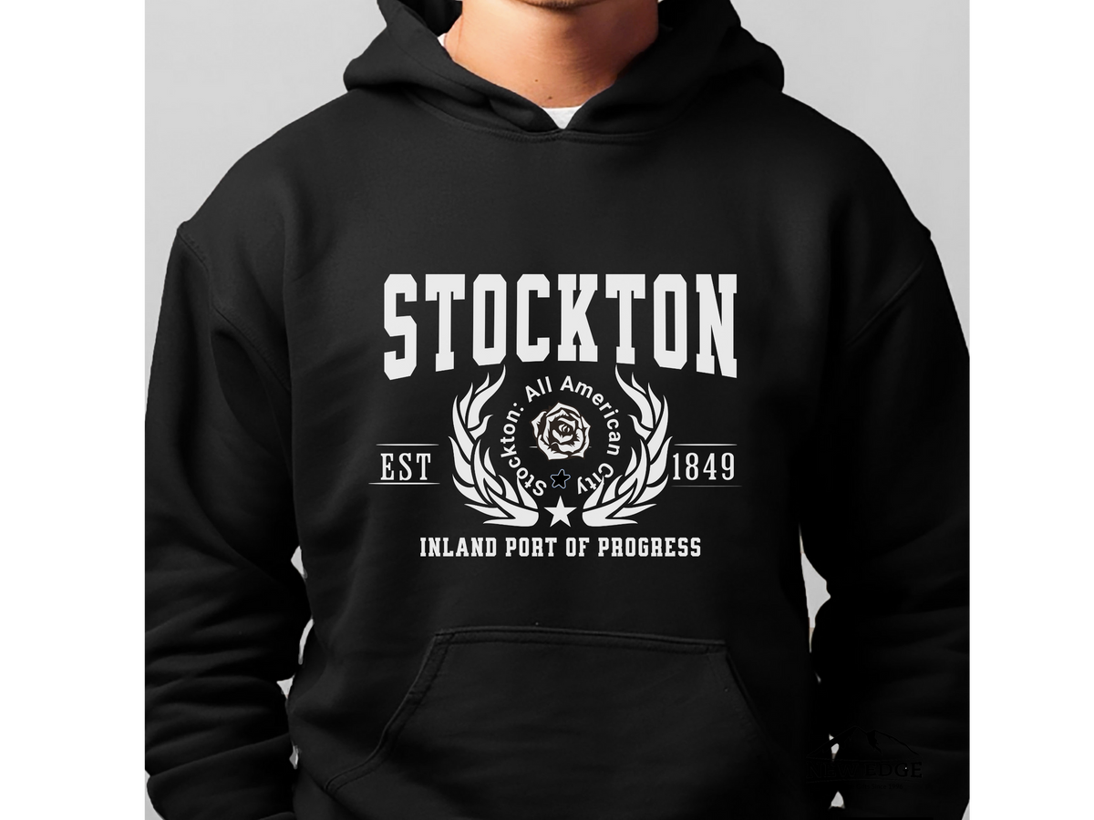 Stockton Legacy Hoodie "Inland Port of Progress" California City Pride Unisex Sweatshirt