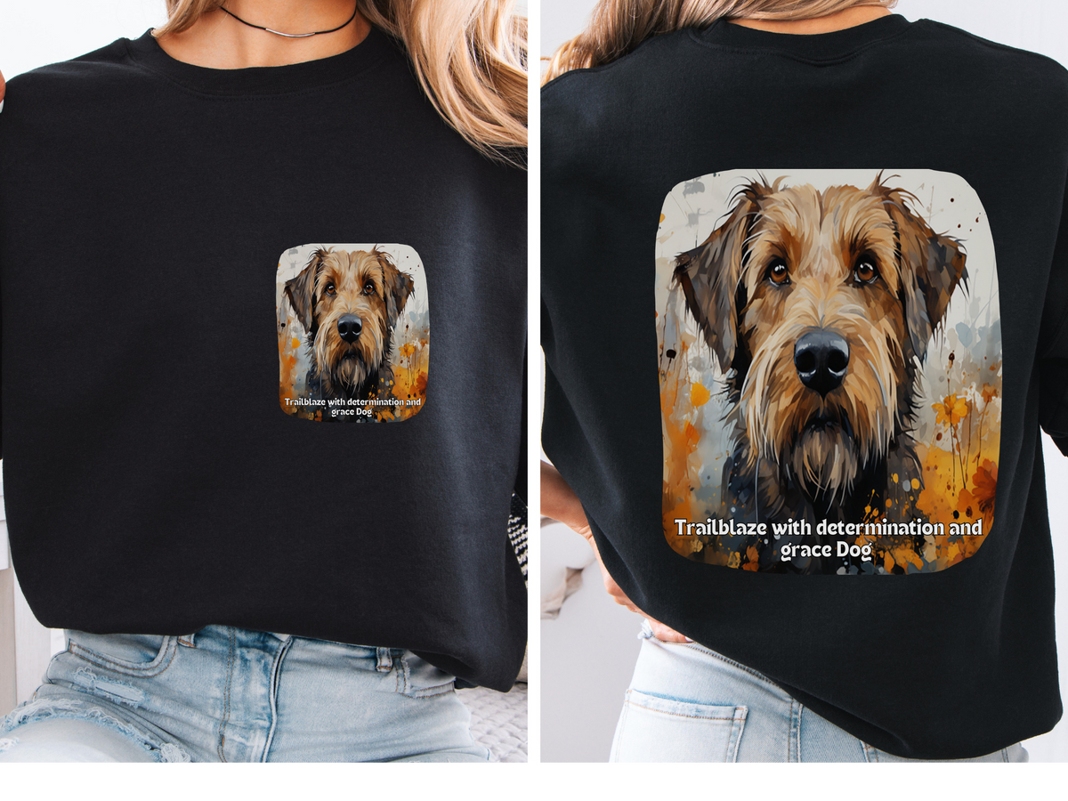 Sunflower Trailblazer Dog Sweatshirt – Trailblaze with Determination & Grace – Unisex Crewneck Pullover