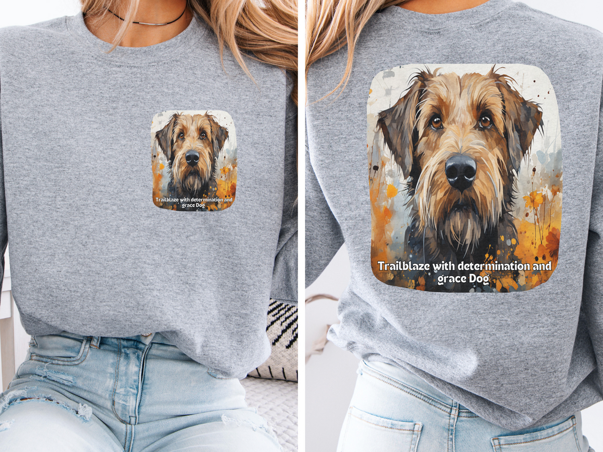 Sunflower Trailblazer Dog Sweatshirt – Trailblaze with Determination & Grace – Unisex Crewneck Pullover