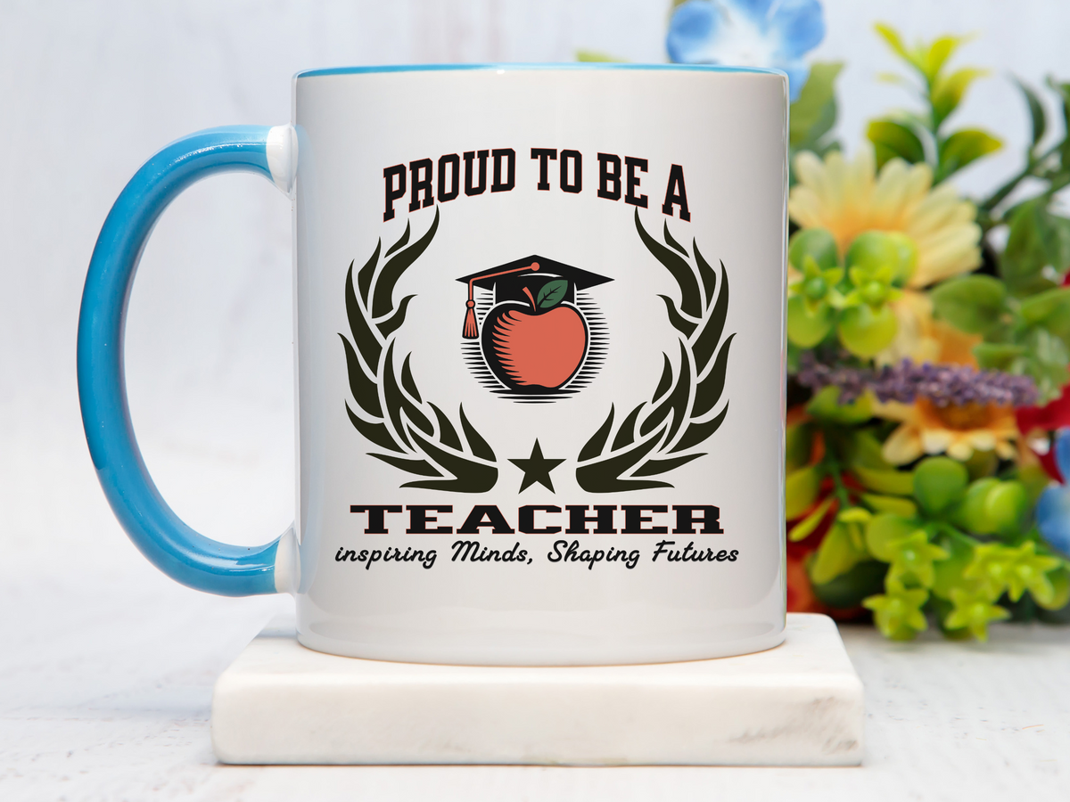 Proud to Be a Teacher Ceramic Accent Coffee Mug – “Inspiring Minds, Shaping Futures” – Educator Appreciation Gift by New Edge Gifts and Novelties