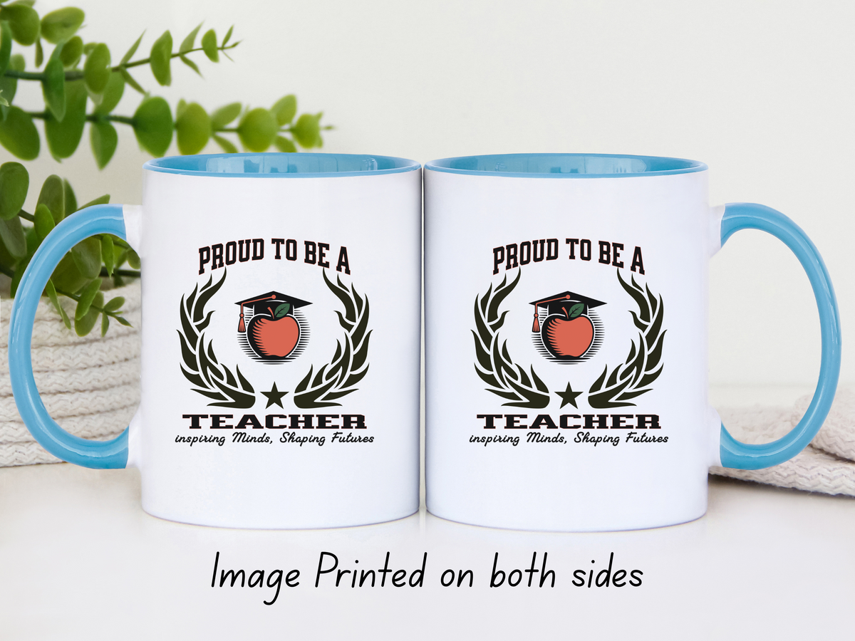Proud to Be a Teacher Ceramic Accent Coffee Mug – “Inspiring Minds, Shaping Futures” – Educator Appreciation Gift by New Edge Gifts and Novelties
