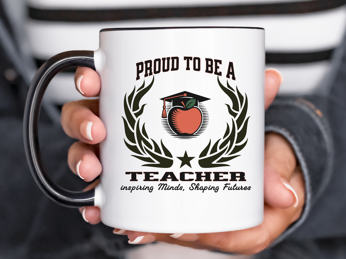 Proud to Be a Teacher Ceramic Accent Coffee Mug – “Inspiring Minds, Shaping Futures” – Educator Appreciation Gift by New Edge Gifts and Novelties