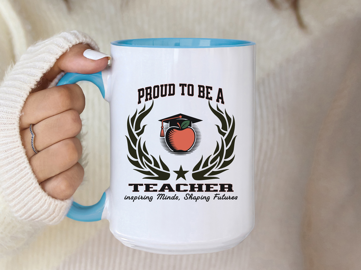 Proud to Be a Teacher Ceramic Accent Coffee Mug – “Inspiring Minds, Shaping Futures” – Educator Appreciation Gift by New Edge Gifts and Novelties
