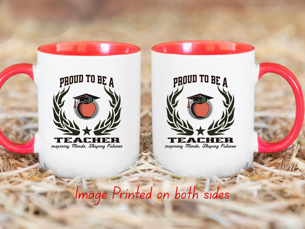 Proud to Be a Teacher Ceramic Accent Coffee Mug – “Inspiring Minds, Shaping Futures” – Educator Appreciation Gift by New Edge Gifts and Novelties