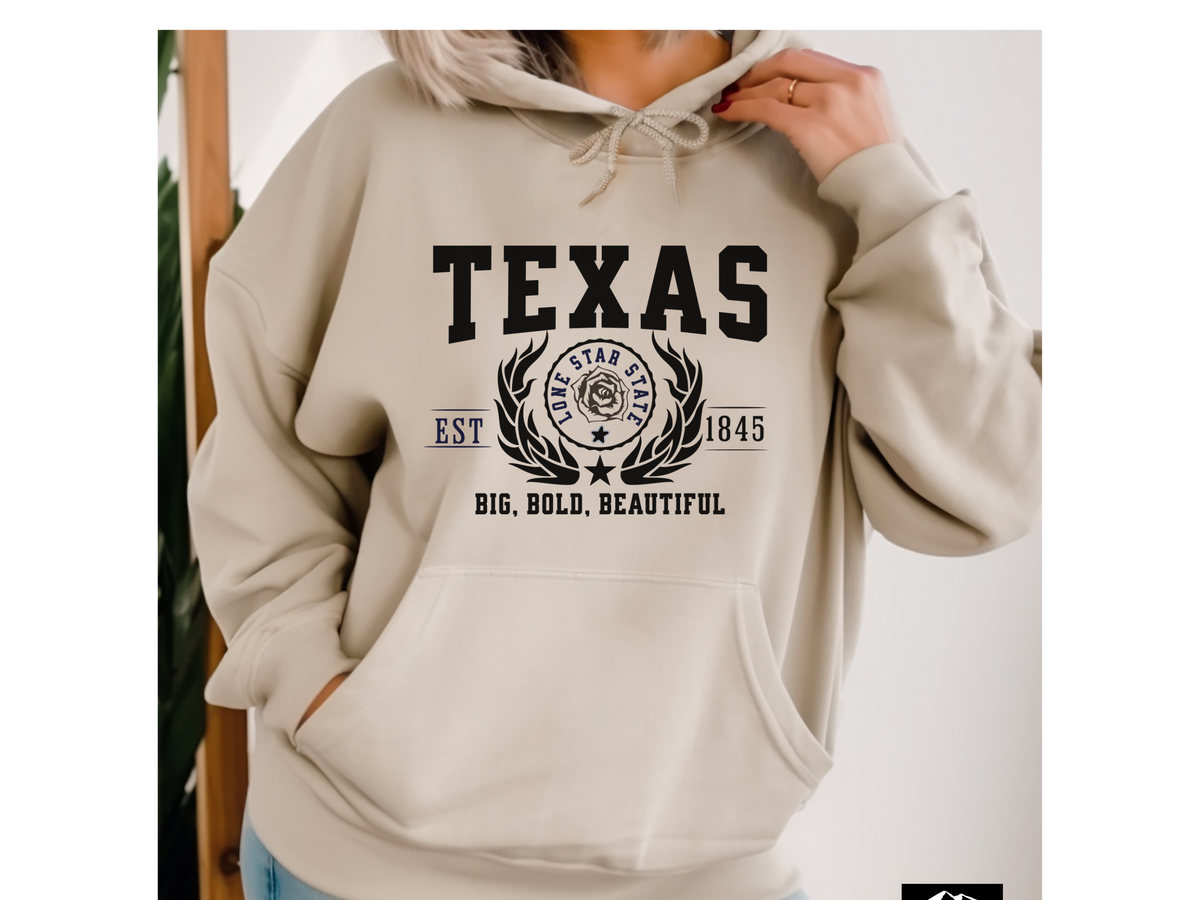 State Legacy Unisex Hoodie – Texas State, Big, Bold, Beautiful