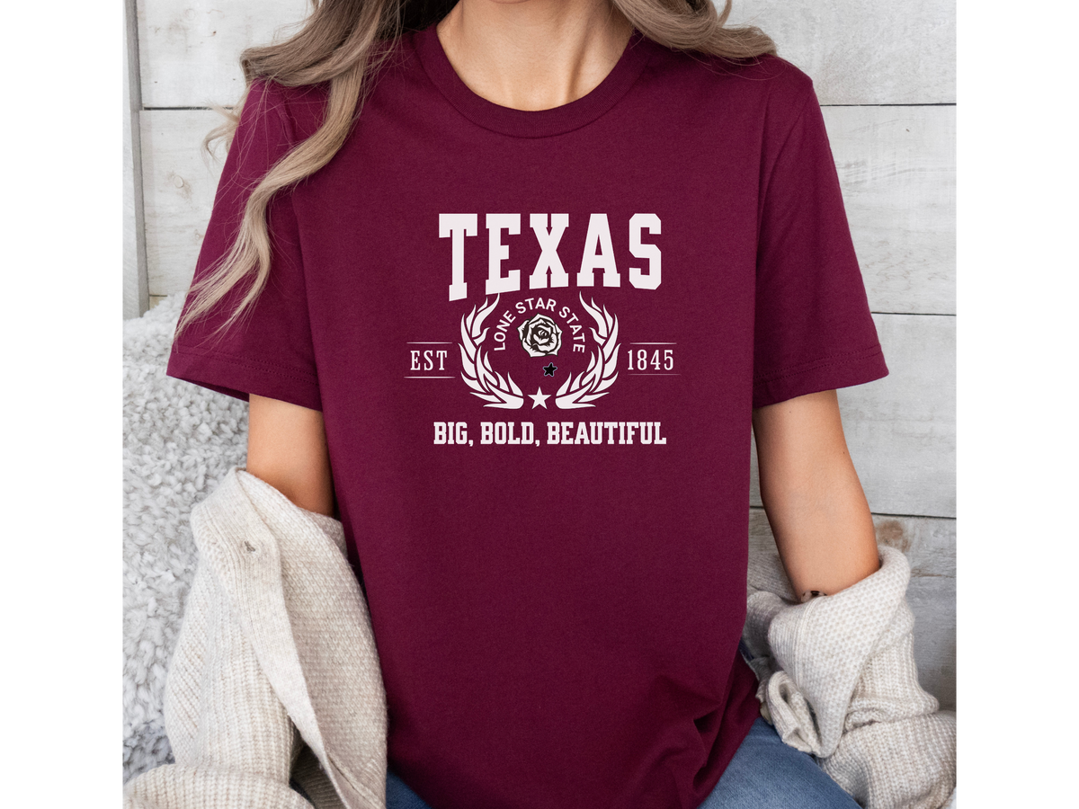 Texas State Legacy T-Shirt – Big, Bold, Beautiful | Unisex Lone Star Pride Tee
