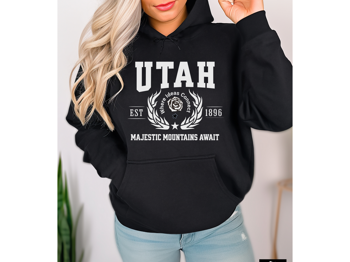 State Legacy Unisex Hoodie – Utah State, Majestic Mountains Await