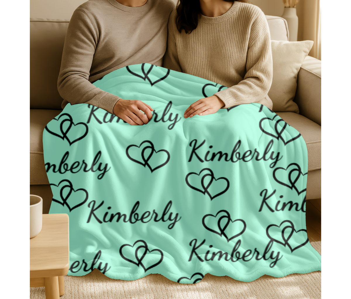 Personalized Velveteen Name Blanket – Custom Soft Throw Blanket, Cozy Gift for All Occasions