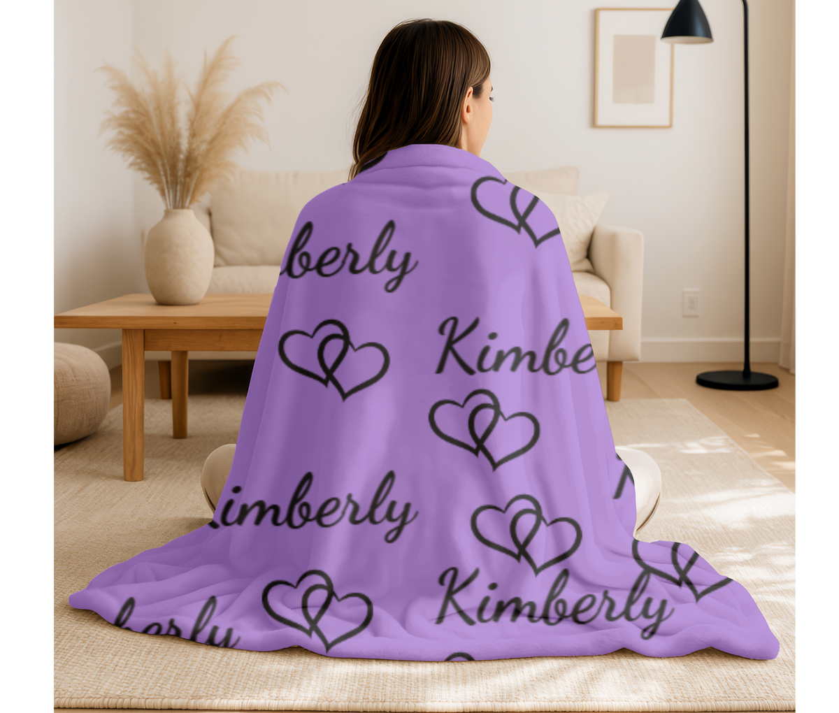 Personalized Velveteen Name Blanket – Custom Soft Throw Blanket, Cozy Gift for All Occasions