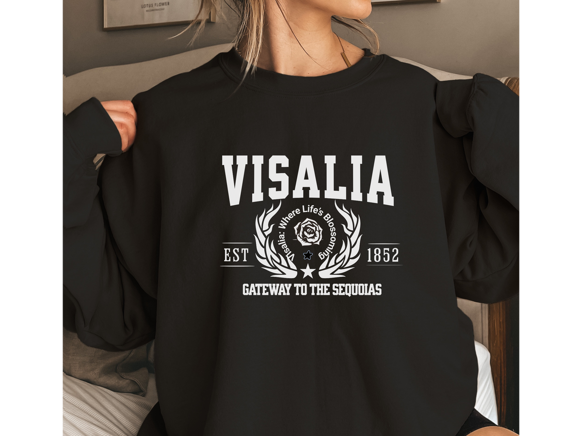 Visalia Legacy Unisex Sweatshirt "Gateway to the Sequoias" Vintage California Adventure Style