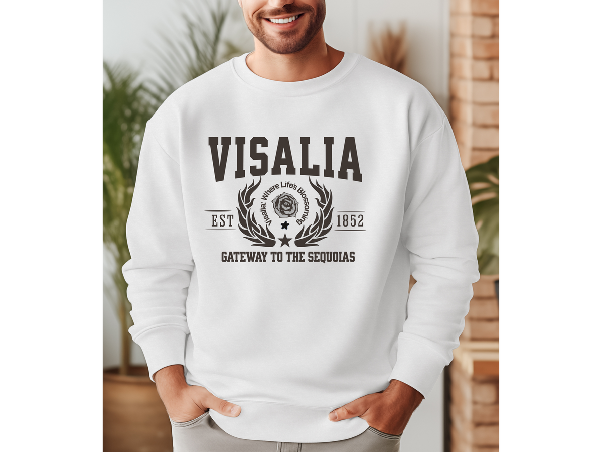 Visalia Legacy Unisex Sweatshirt "Gateway to the Sequoias" Vintage California Adventure Style
