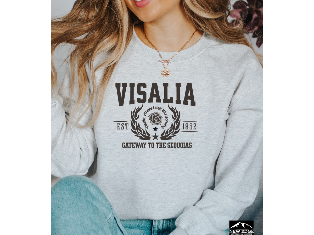 Visalia Legacy Unisex Sweatshirt "Gateway to the Sequoias" Vintage California Adventure Style