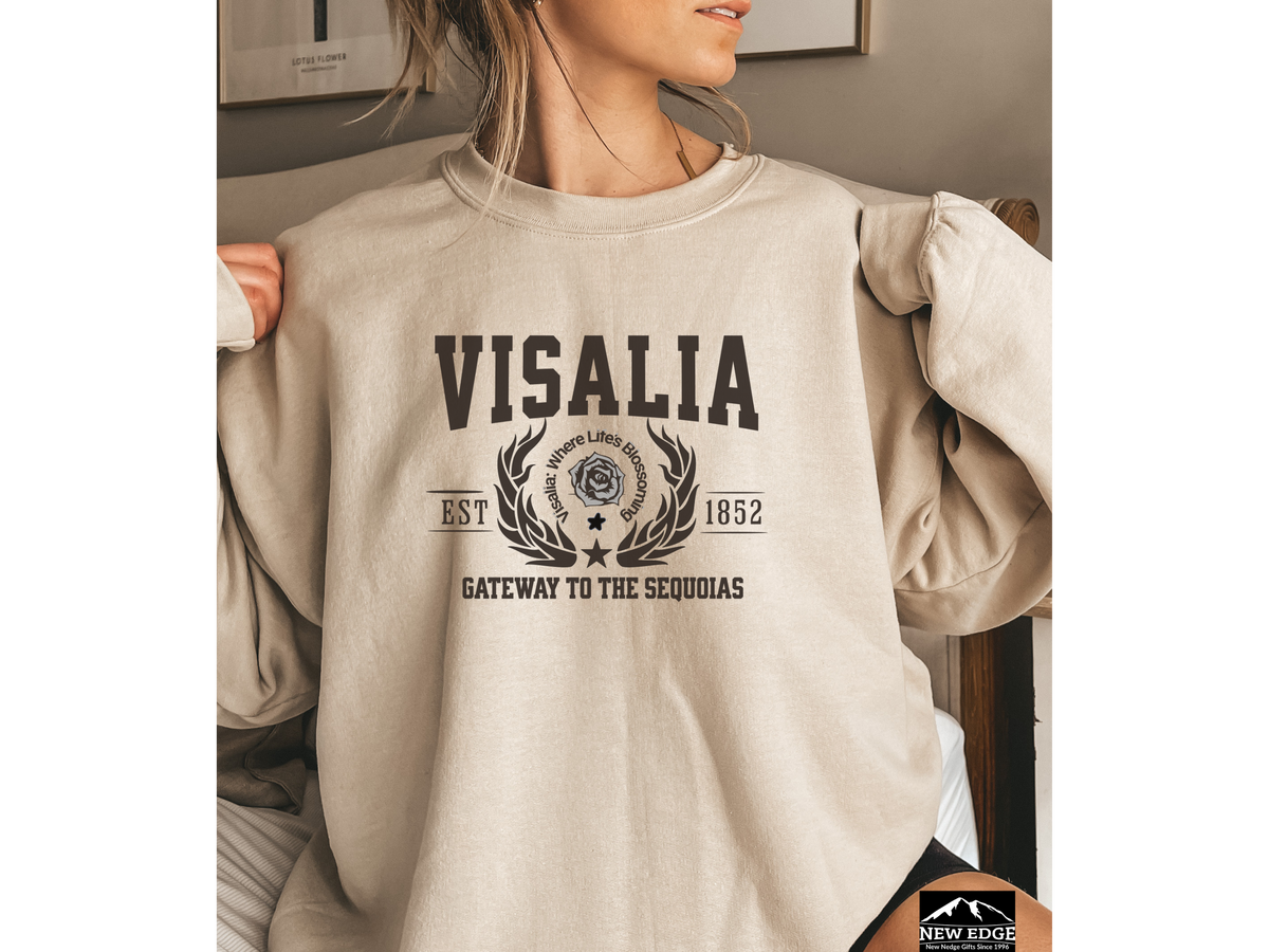 Visalia Legacy Unisex Sweatshirt "Gateway to the Sequoias" Vintage California Adventure Style