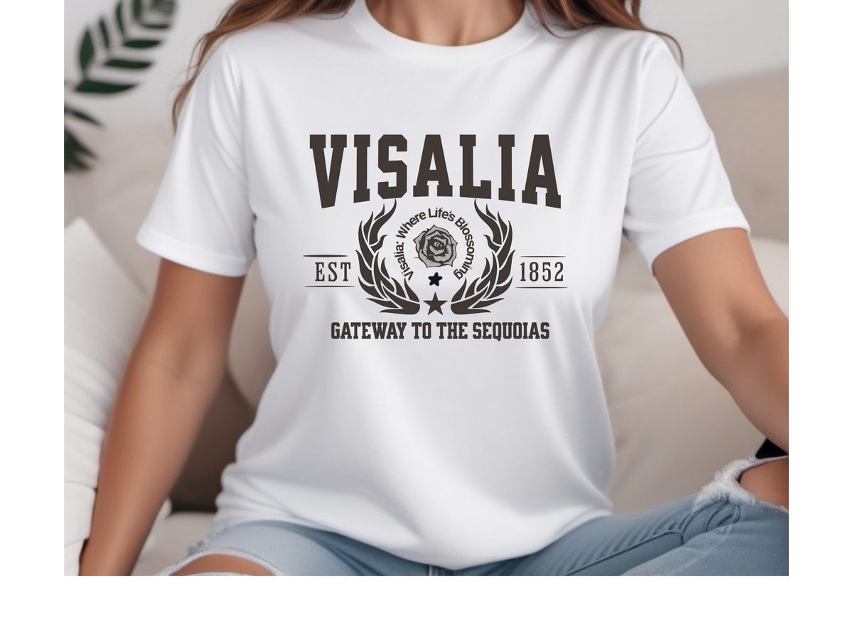 Visalia Legacy T-Shirt – "Gateway to the Sequoias" | Central California Nature-Inspired Unisex Tee