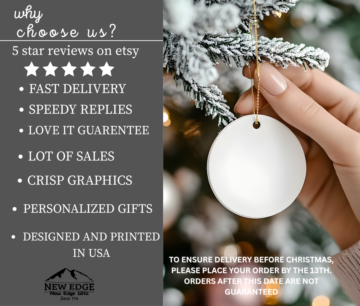 Personalized Letter Name Ornament – 2025 Christmas Family Keepsake, Custom Initial Holiday Tree Decoration