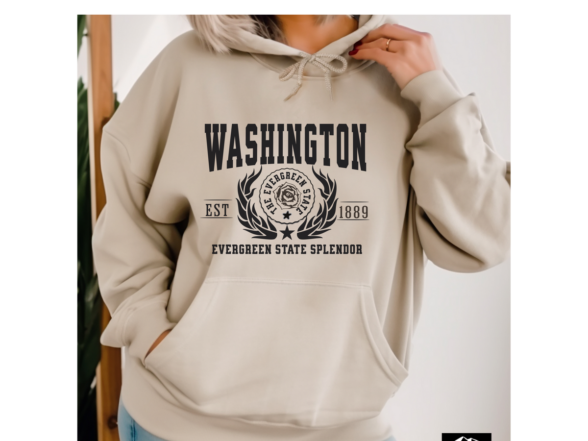 State Legacy Unisex Hoodie – Washington, Evergreen State Splendor