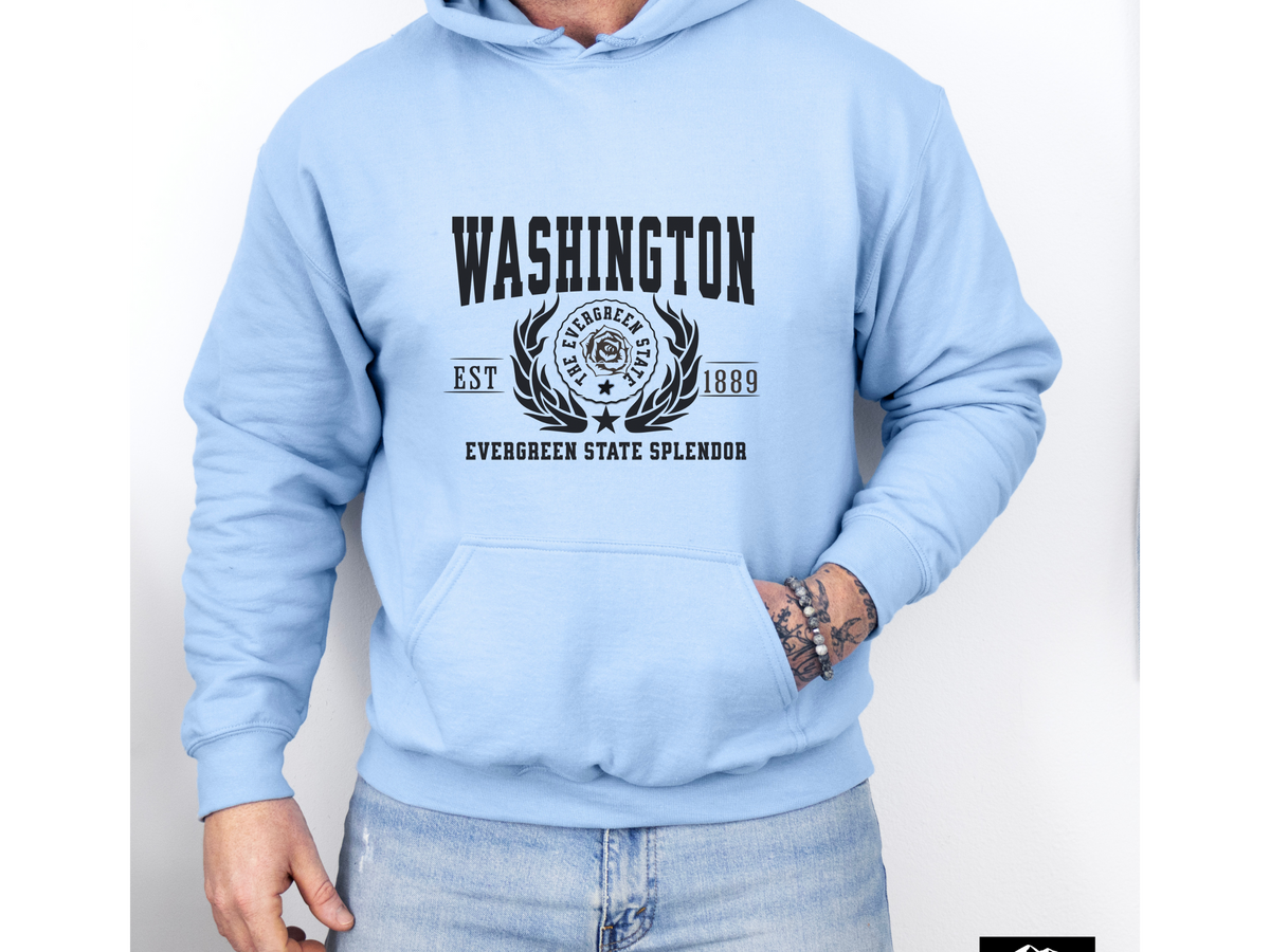 State Legacy Unisex Hoodie – Washington, Evergreen State Splendor