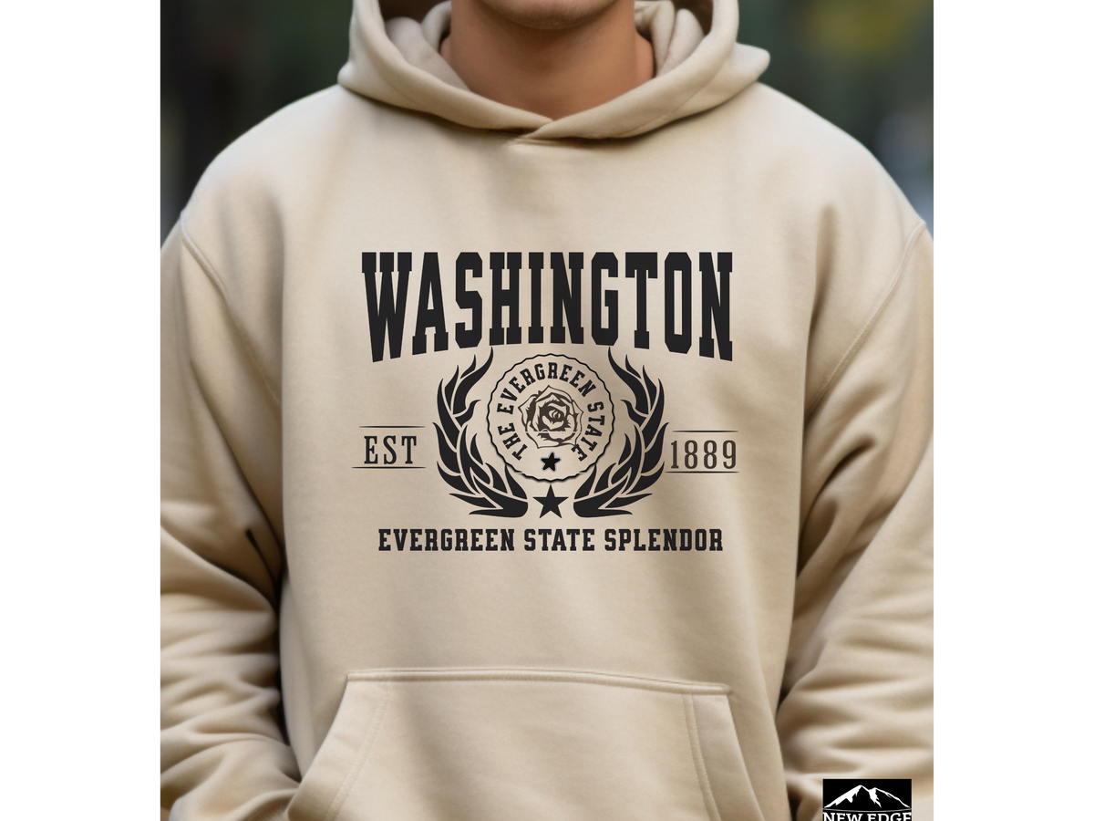 State Legacy Unisex Hoodie – Washington, Evergreen State Splendor