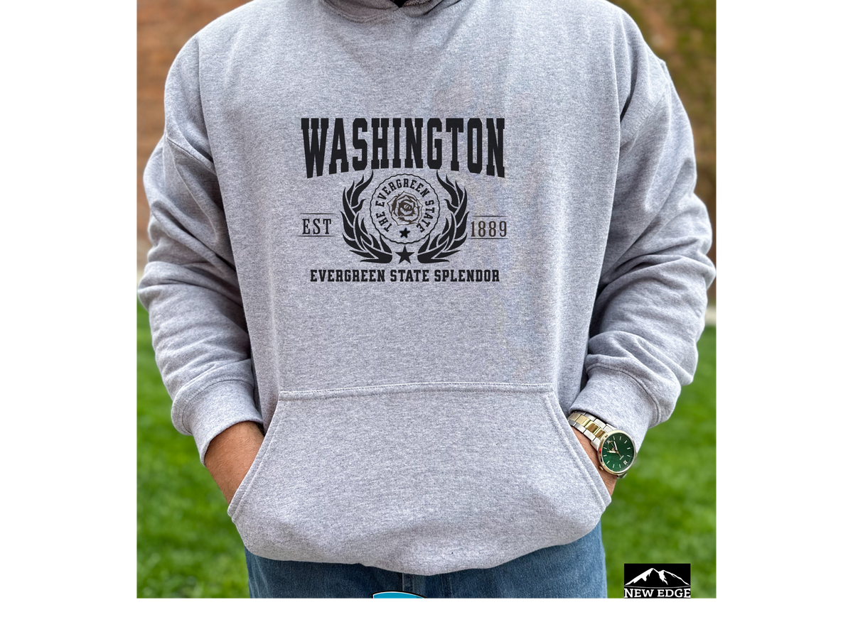 State Legacy Unisex Hoodie – Washington, Evergreen State Splendor