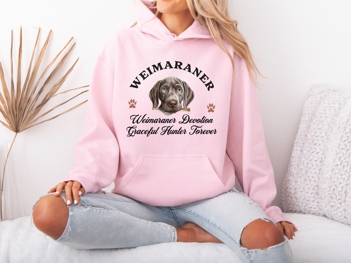 Weimaraner Dog Hoodie – "Weimaraner Devotion, Graceful Hunter Forever" | Stylish Unisex Hoodie for Loyal Companions