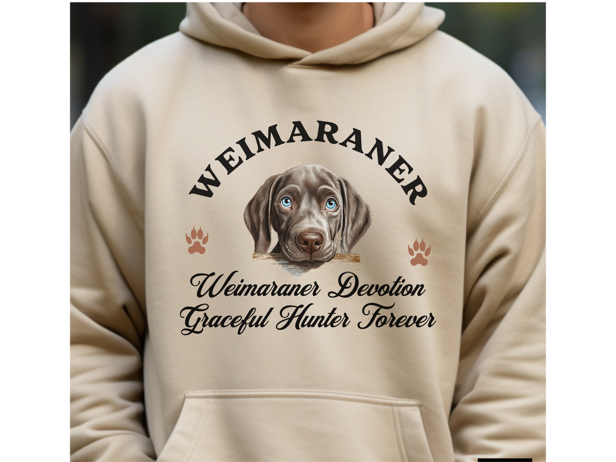Weimaraner Dog Hoodie – "Weimaraner Devotion, Graceful Hunter Forever" | Stylish Unisex Hoodie for Loyal Companions