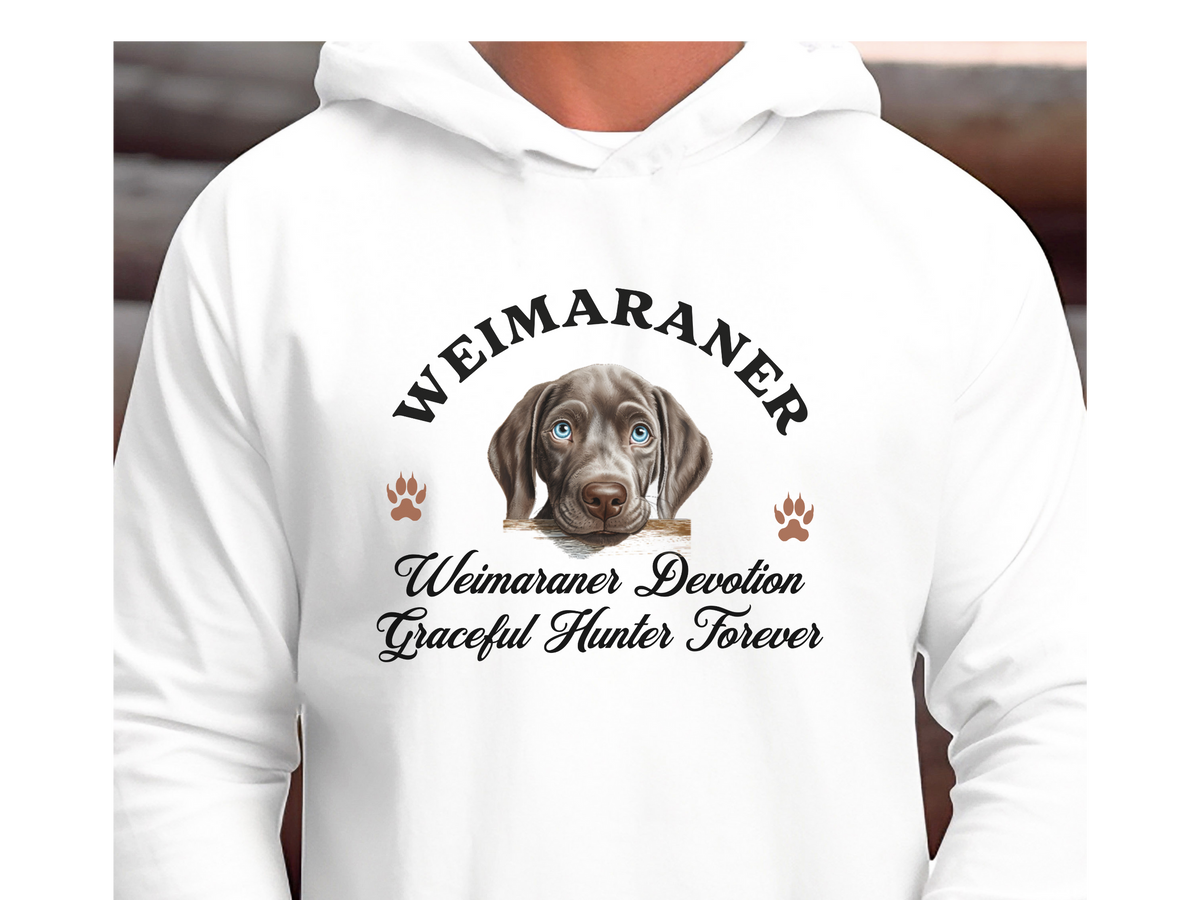 Weimaraner Dog Hoodie – "Weimaraner Devotion, Graceful Hunter Forever" | Stylish Unisex Hoodie for Loyal Companions