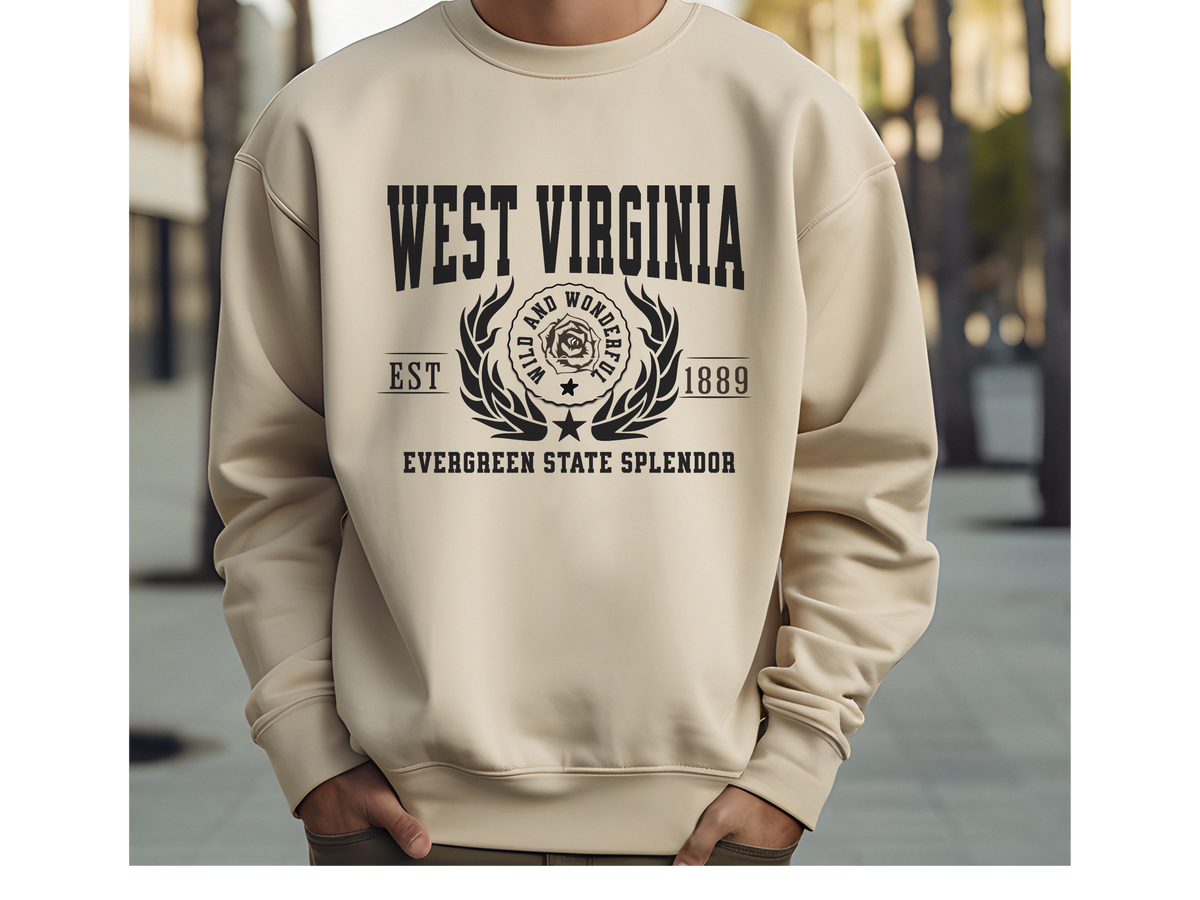 West Virginia State Legacy Sweatshirt – Wild and Wonderful | Unisex Mountain State Comfort Crewneck