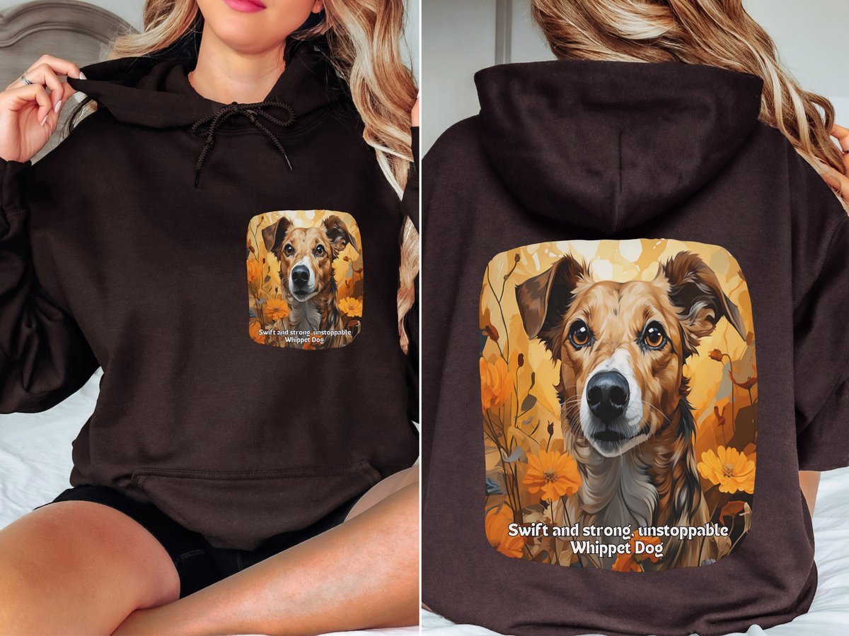 Unstoppable Whippet Sunflower Hoodie – Swift, Strong & Bold