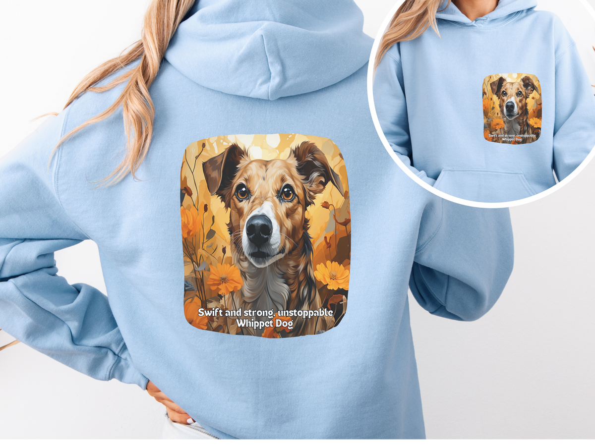 Unstoppable Whippet Sunflower Hoodie – Swift, Strong & Bold