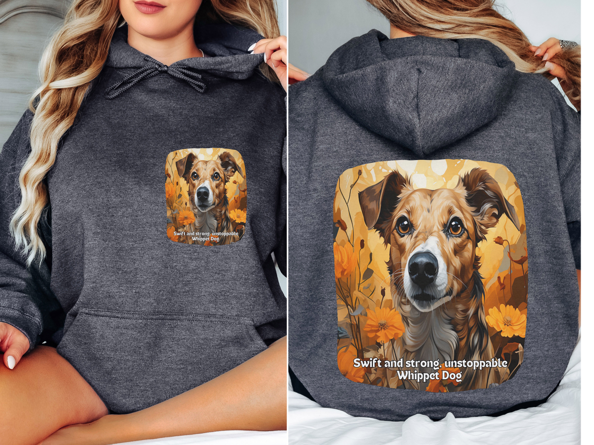 Unstoppable Whippet Sunflower Hoodie – Swift, Strong & Bold