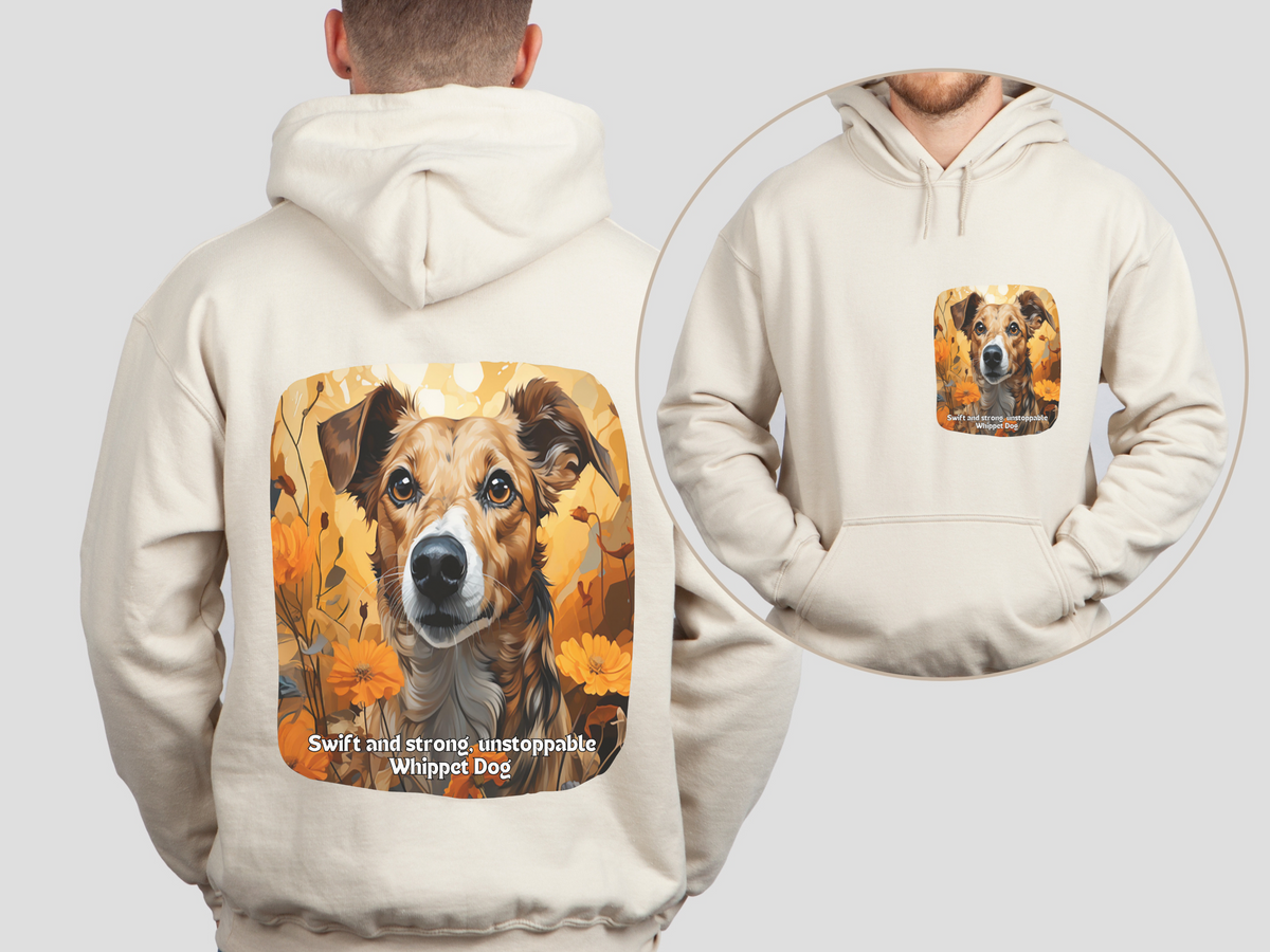 Unstoppable Whippet Sunflower Hoodie – Swift, Strong & Bold