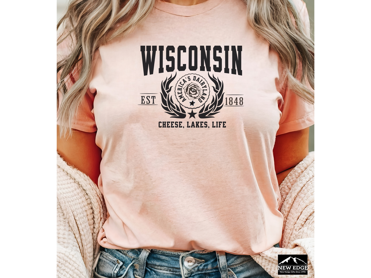 Wisconsin State Legacy T-Shirt – Cheese, Lakes, Life | Unisex Midwest Pride Tee
