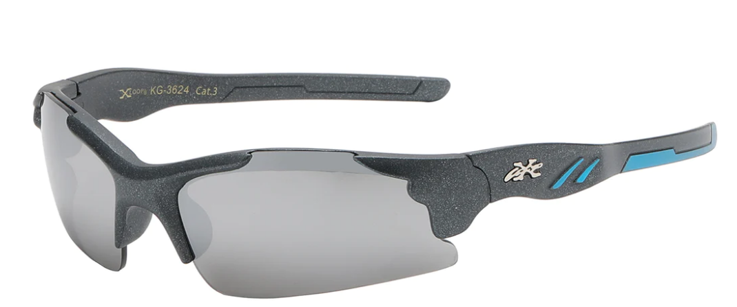 "JUNIORS XLOOP KG-X3624 SPORTY POLYCARBONATE SEMI RIMLESS KIDS JUNIORS SUNGLASSES