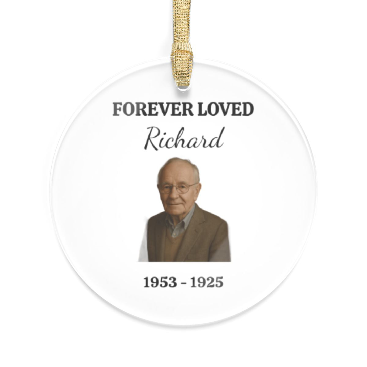 Custom Photo Memorial Acrylic Ornament Plaque – Personalized Remembrance Keepsake Gift for Loved Ones