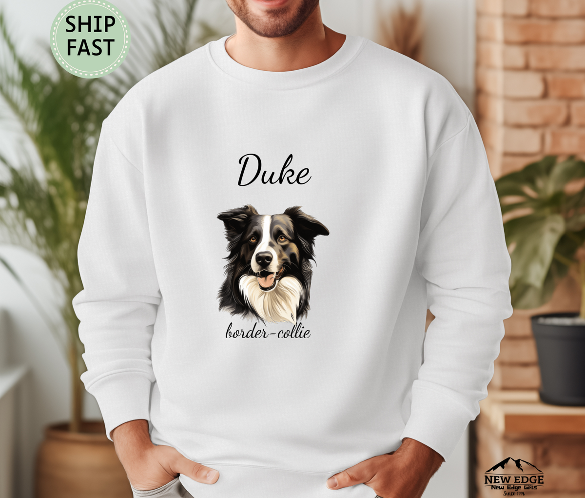 Personalized Border Collie Sweatshirt – “Brains, Speed, and a Touch of Chaos” | Custom Unisex Christmas Gift, Funny Dog Lover Sweatshirt, Pet Gift for Him or Her