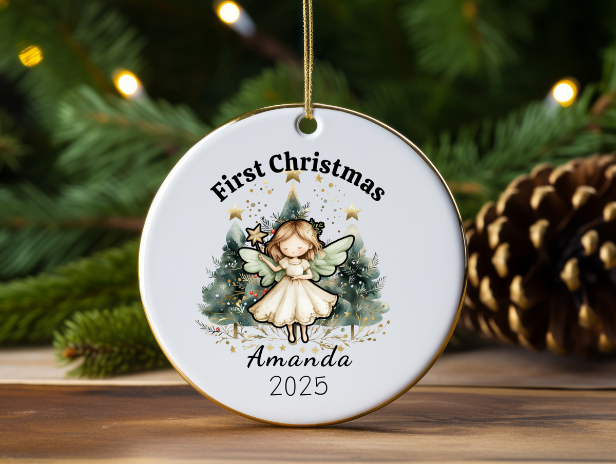 Personalized Name Ornament 2025 | First Christmas Family Keepsake | Custom Holiday Name Decoration | Unique Christmas Gift