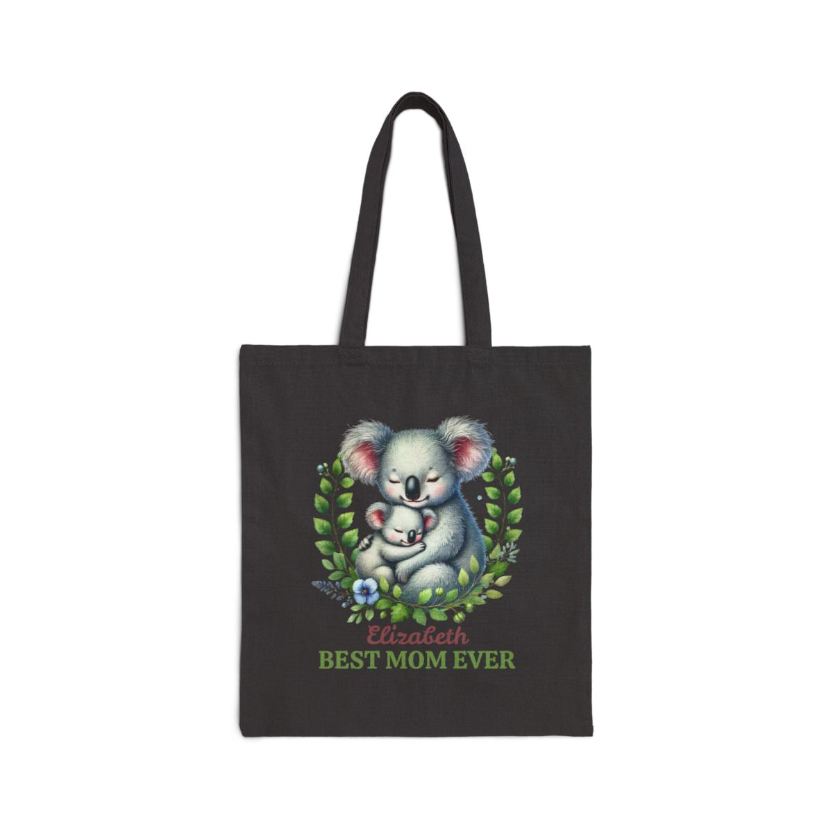 Personalized “Best Mom Ever” Cotton Canvas Tote Bag – Custom Mom Name Gift, Unique Mother’s Day Shopping Bag