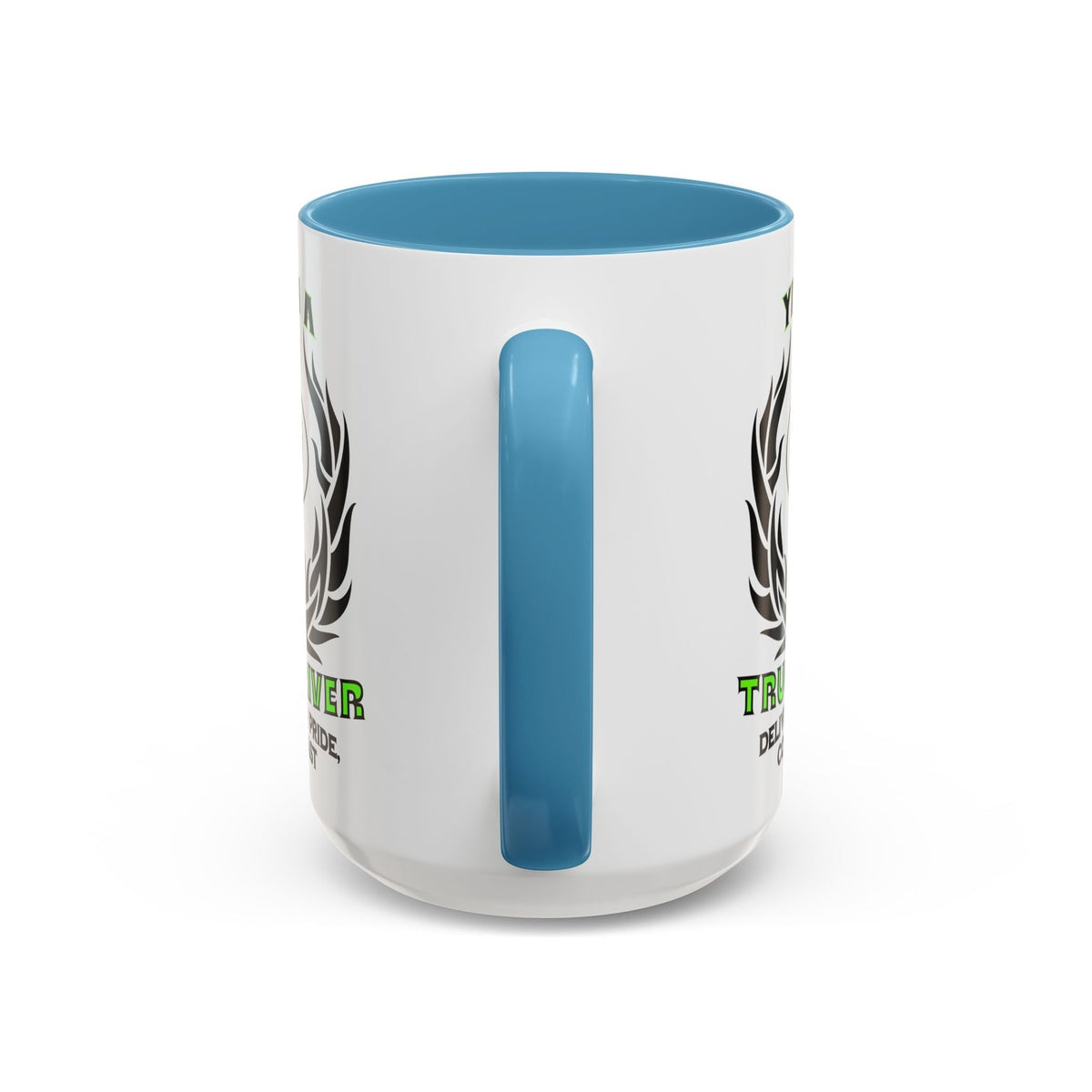 Truck Driver Mug  11oz & 15oz Accent Coffee Mug with Delivering with Pride Coast to Coast Slogan Perfect for Truckers and Drivers